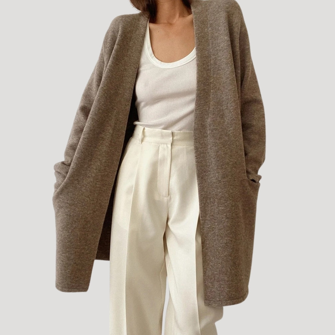 Pre-Order Open Knit Cardigan - Black main image 1