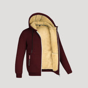 Men's fleece lined zip up hoodie