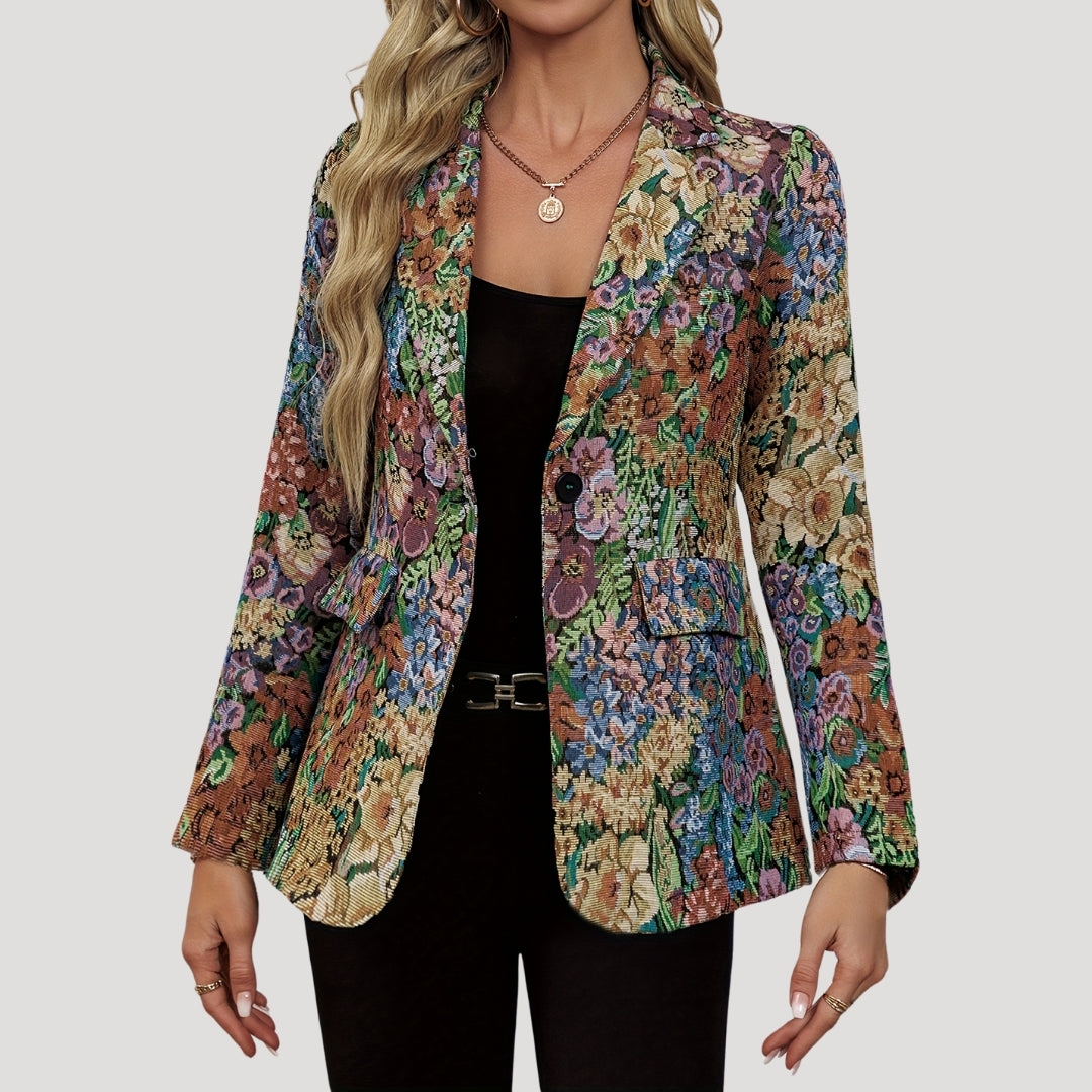 vintage floral blazer