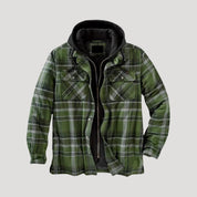 Men’s flannel jacket fleece lined winter overshirt