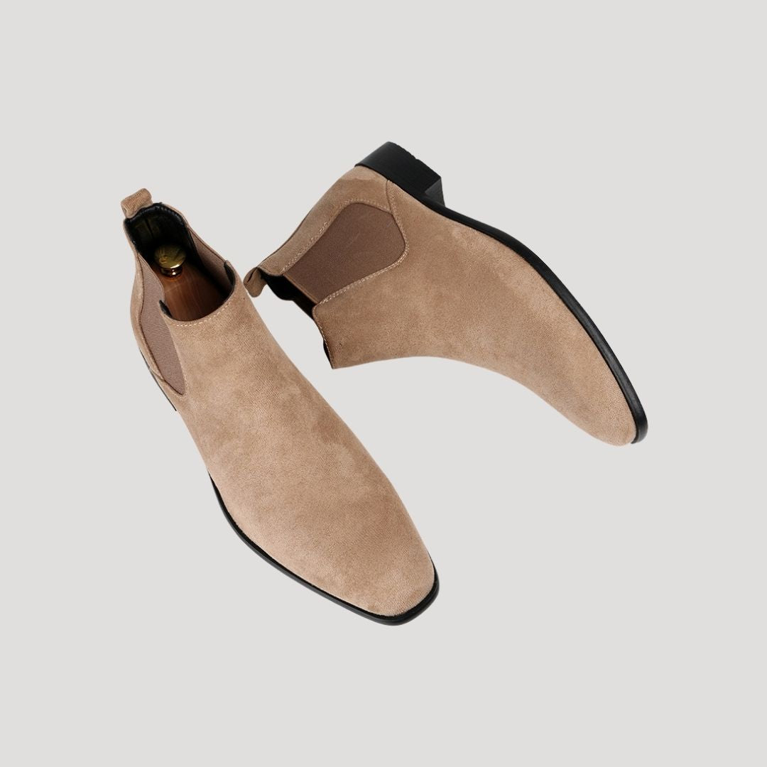 Men's suede chelsea dealer dress ankle boots winter  NOIR & PEARL