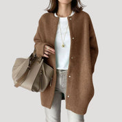 Women's cozy wool cardigan long knitwear
