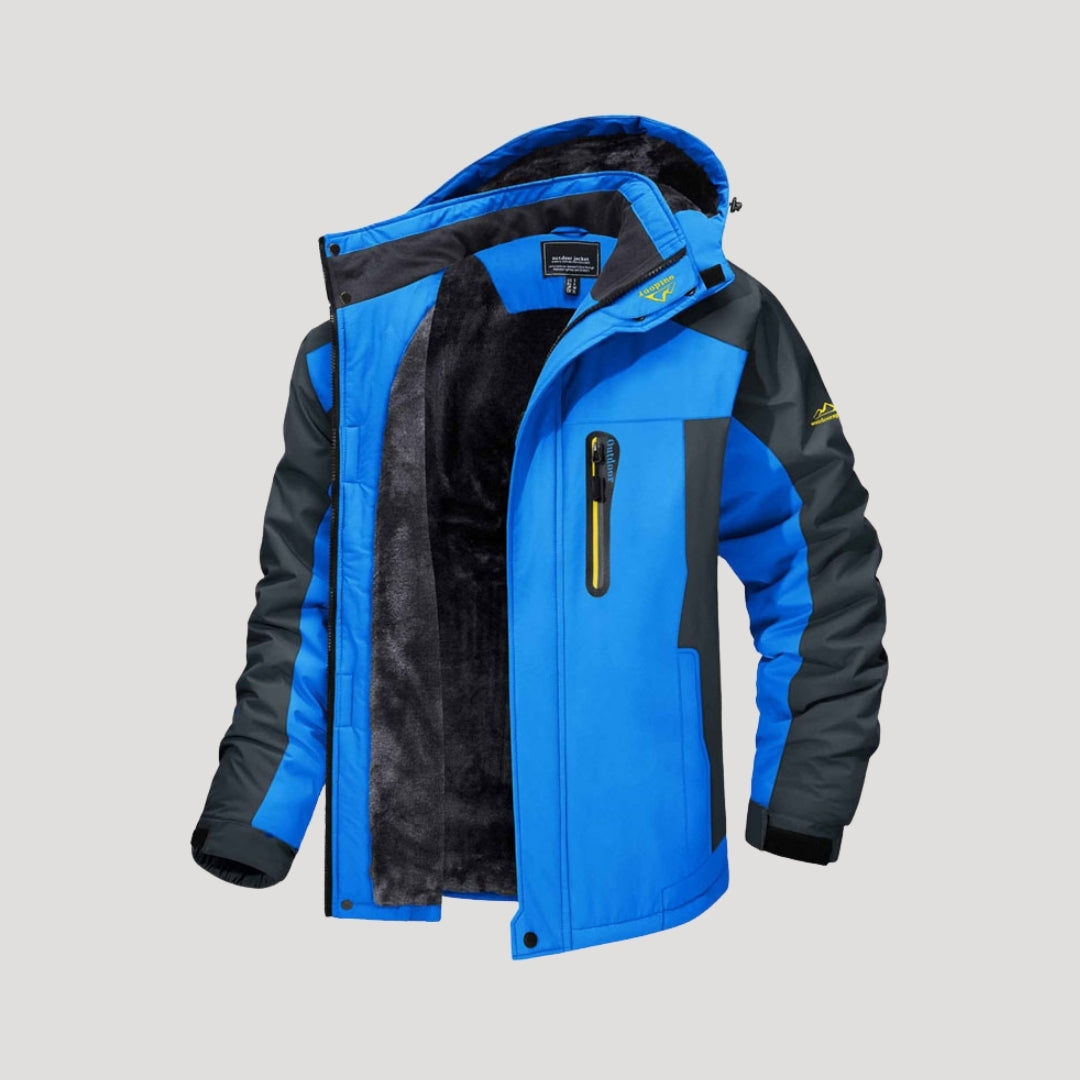 Men's waterproof winter jacket with fleece lining – NOIR PEARL