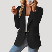 Women’s fitted casual blazer jacket for everyday styling