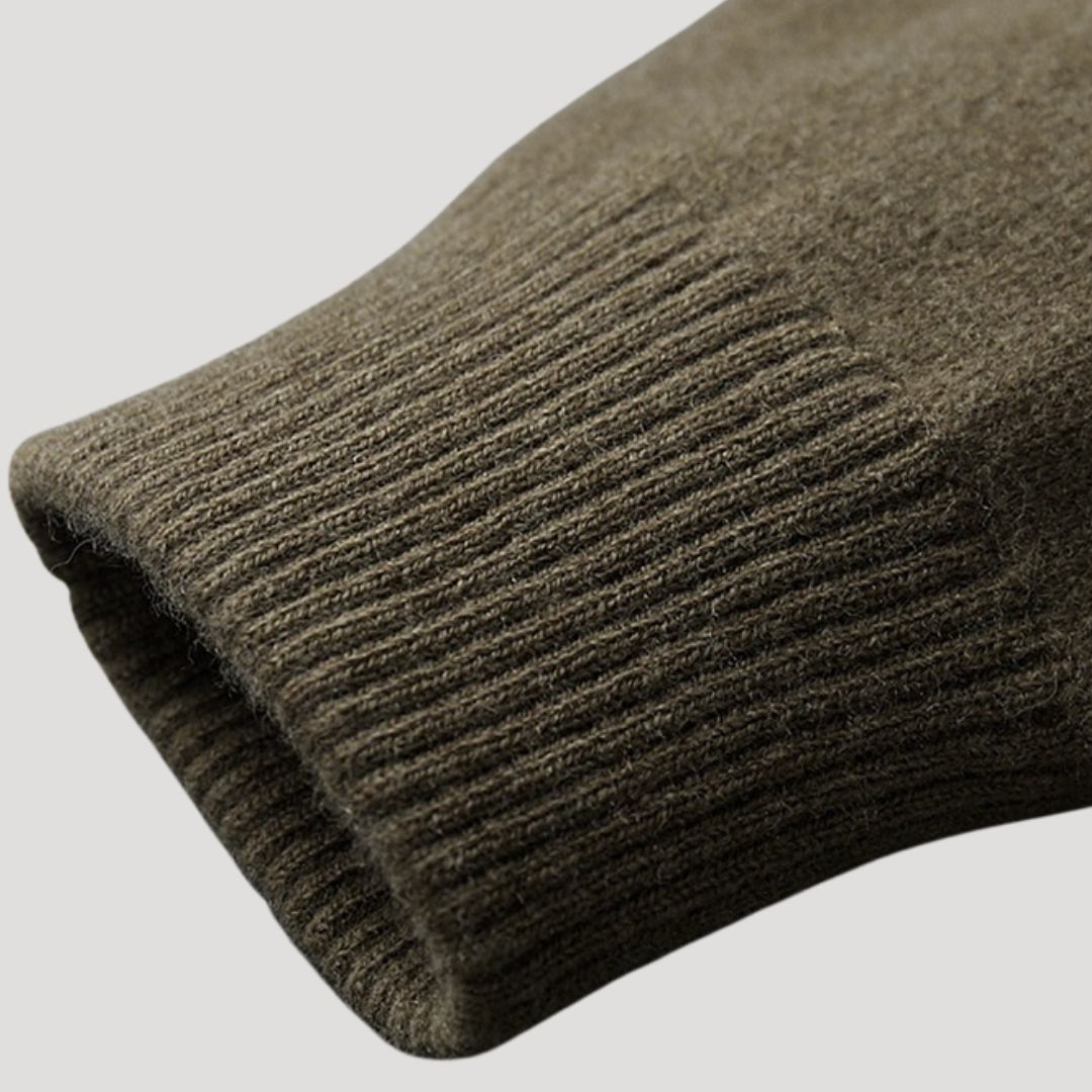 Men’s knitted wool blend button up cardigan