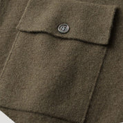 Men’s knitted wool blend button up cardigan