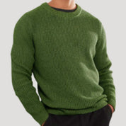 Men’s wool knit crew neck winter jumper