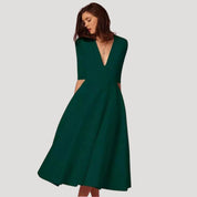 Women’s wedding guest midi summer cocktail dress