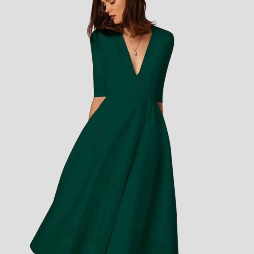 Women’s wedding guest midi summer cocktail dress