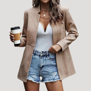 Women's longline blazer jacket – casual smart outerwear