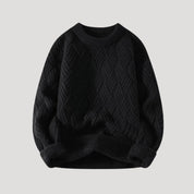 Men’s chunky cable knit wool winter jumper