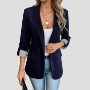 Women's classic navy tailored blazer