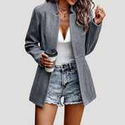 Women's longline blazer jacket – casual smart outerwear