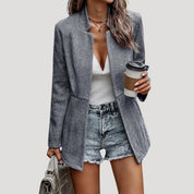 Women's longline blazer jacket – casual smart outerwear