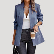 Women's longline blazer jacket – casual smart outerwear