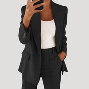 Women’s tailored longline blazer jacket lightweight formal fit