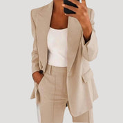 Women’s tailored longline blazer jacket lightweight formal fit