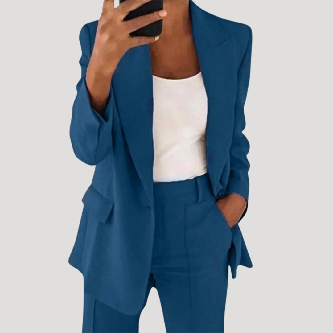 Women’s tailored longline blazer jacket lightweight formal fit