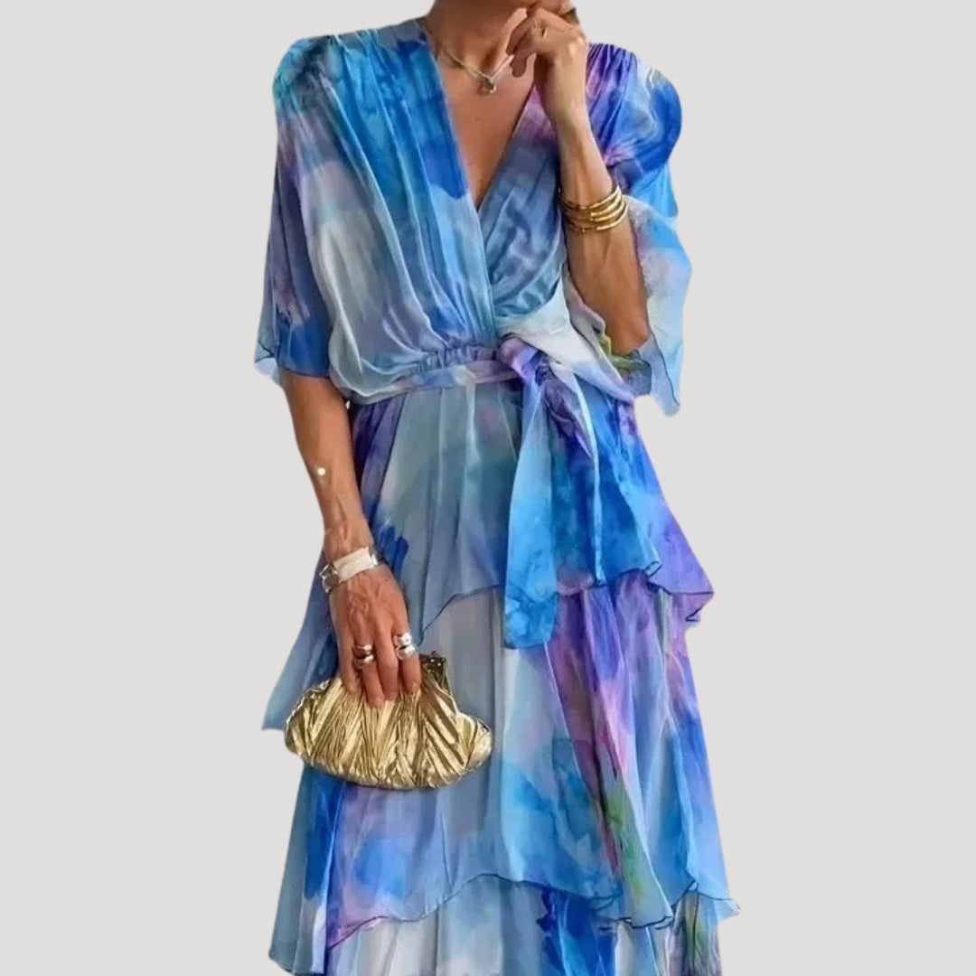 Women's summer maxi dress – elegant evening style – NOIR & PEARL