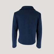 Women’s navy cropped double breasted blazer