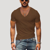 Men’s v neck fitted short sleeve t shirt