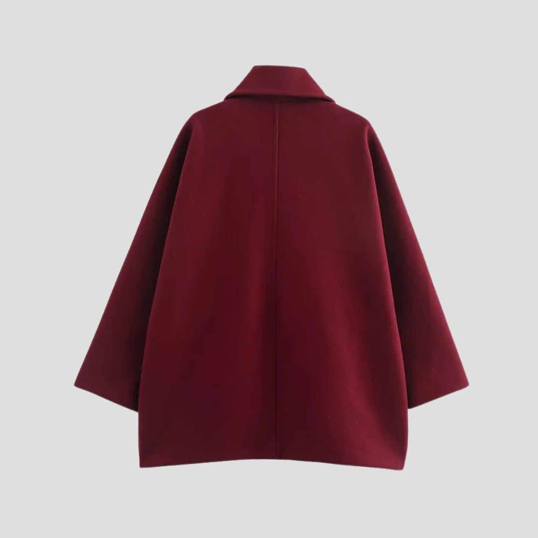 Women’s wool blend winter coat – smart long style