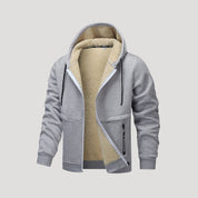 Men’s fleece zip up winter coat hoodie