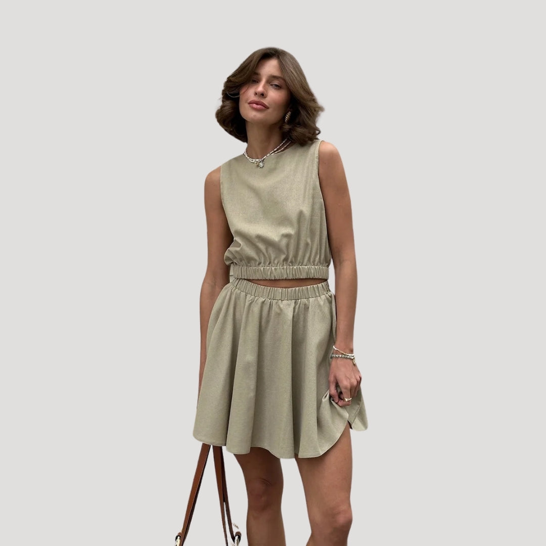 Women’s summer co ord set matching skirt and top