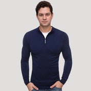 Slim-fit half-zip sweater