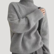 Women’s oversized chunky knit high neck jumper