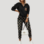 Women’s zip up hoodie tracksuit set loungewear