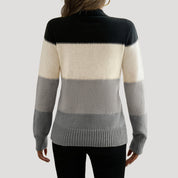 Women’s soft knit jumper lightweight striped pullover