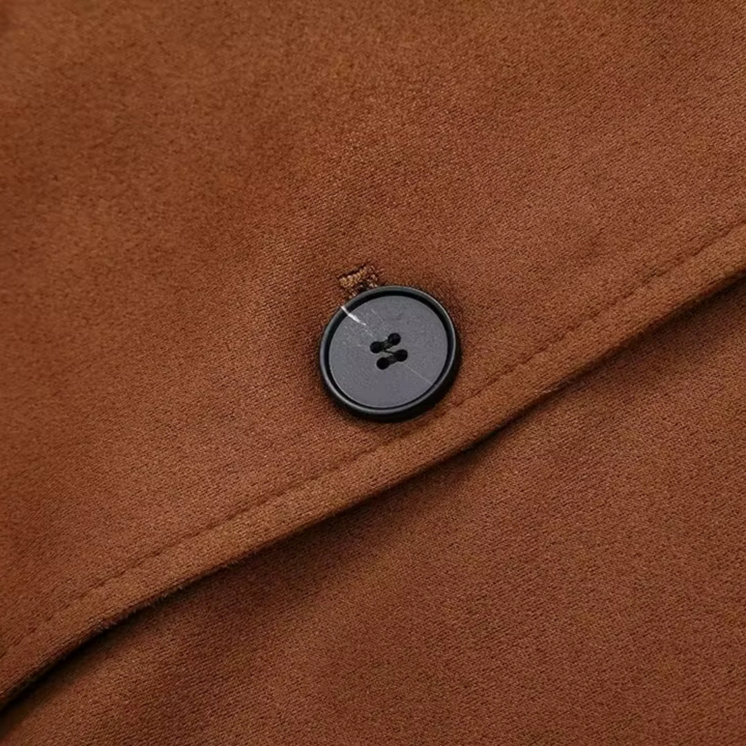 Women’s suede oversized winter jacket