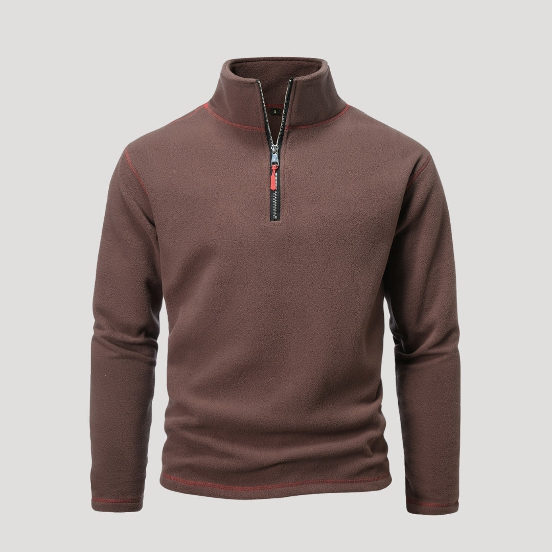 Thermal fleece half-zip pullover