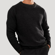Men’s wool knit crew neck winter jumper