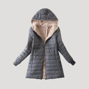 Women padded fleece-lined winter coat