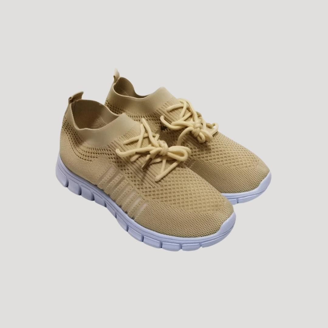 Women breathable knitted walking trainers