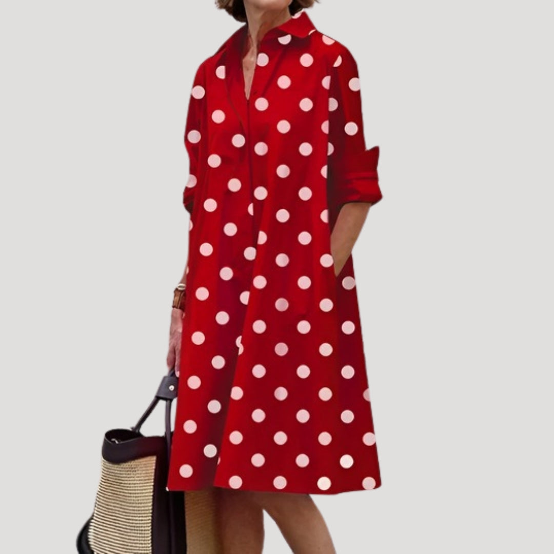 Women’s long sleeve relaxed fit midi dress