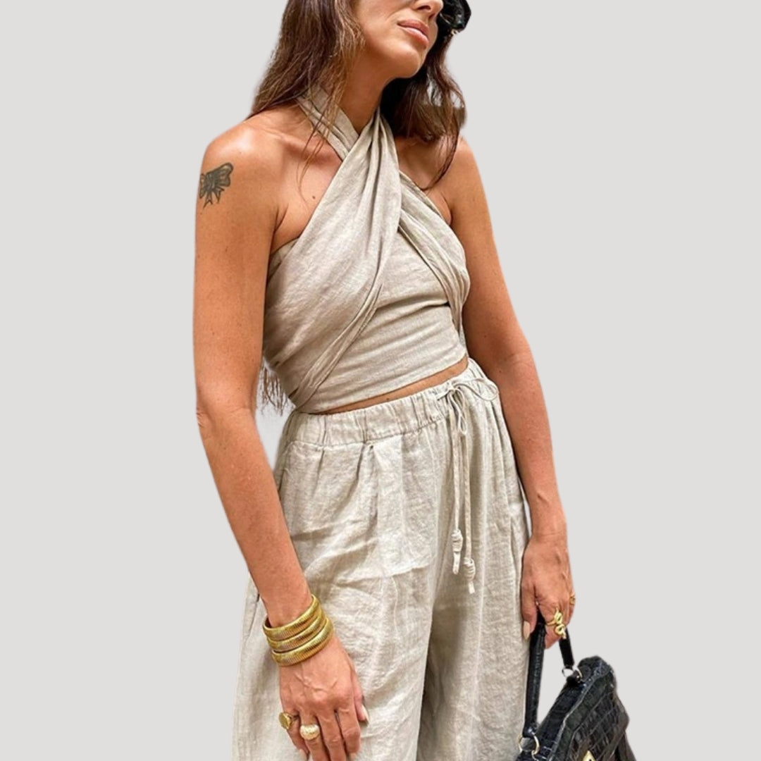 Women’s summer outfit linen co ord set