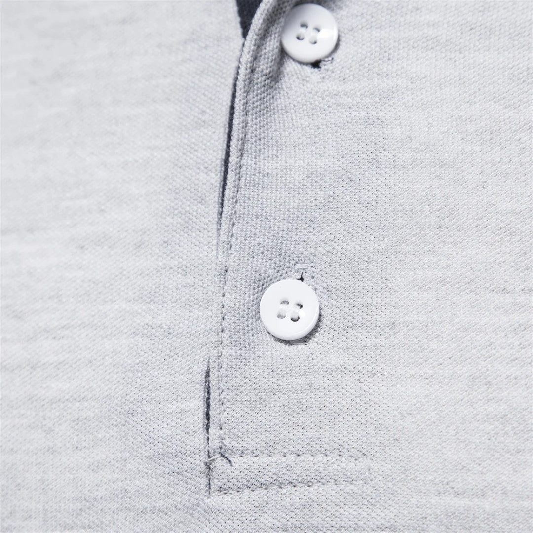 Classic long-sleeve polo shirt