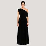 Women’s one shoulder ruched elegant summer maxi dress