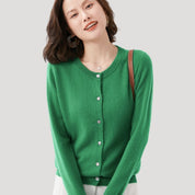 Women’s wool knit button warm winter cardigan