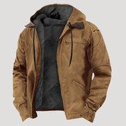 Hooded fleece-lined jacket