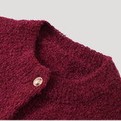 Women's boucle button up cardigan – oversized knit