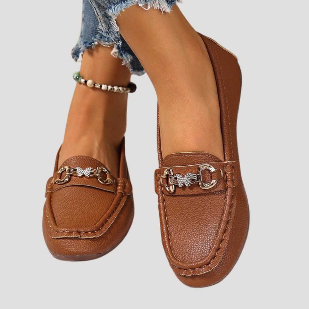Women’s slip on loafers flat smart casual shoes