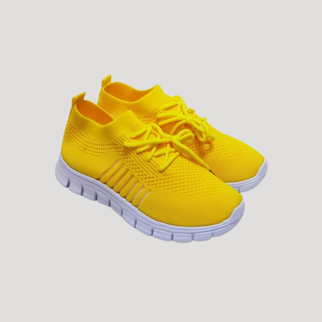 Women breathable knitted walking trainers