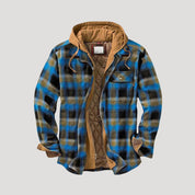 Men's flannel padded shirt jacket