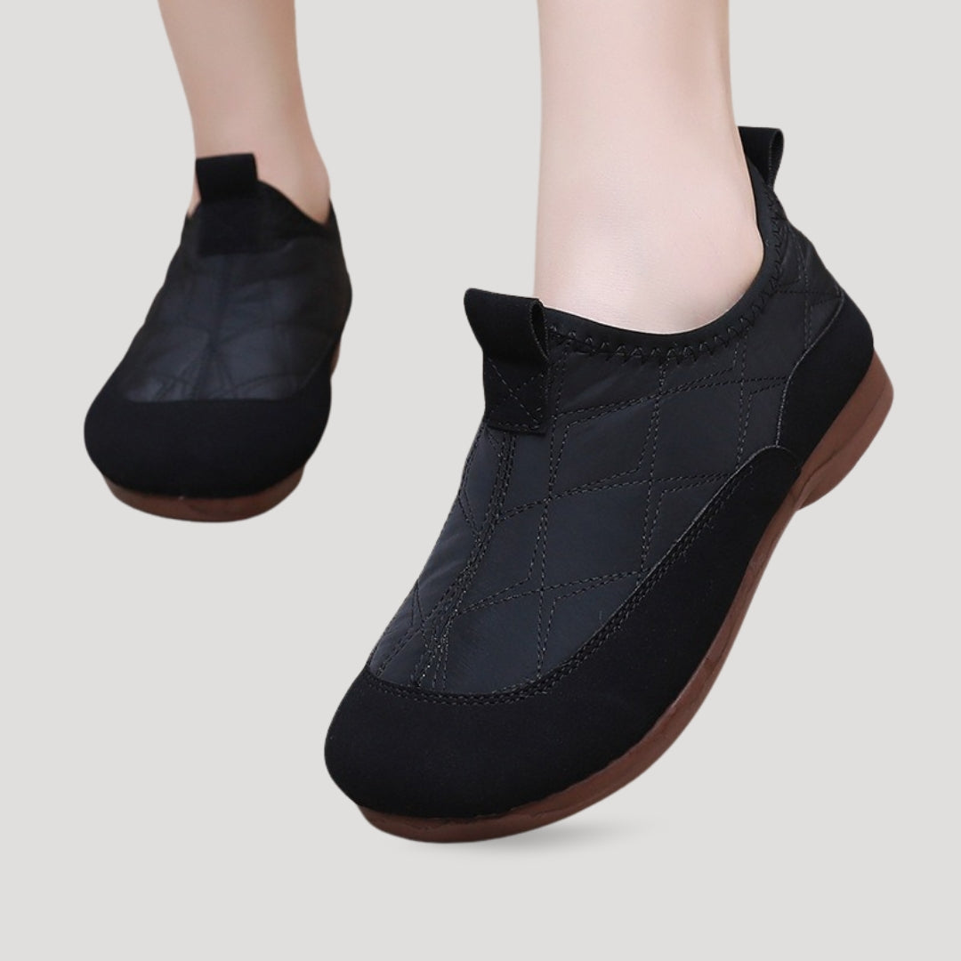 Quilted comfort slip-on shoes