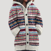 Women’s fair isle chunky knit patterned cardigan