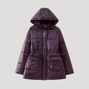 Women glossy padded winter coat